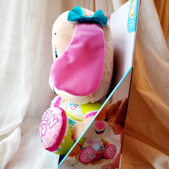 Fisher-Price Laugh & Learn So Big Sis, Large Musical Plush Puppy Toy Multi - Picture 4 of 9